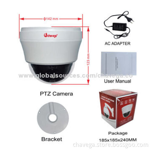 Mini Medium Speed PTZ Camera with 700TVL, 1/3-inch Sony CCD